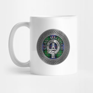 Clan Malcolm Crest & Tartan Knot Mug